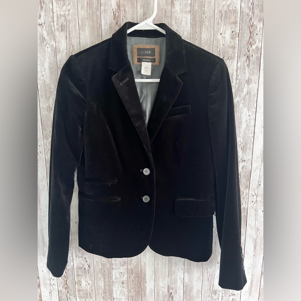 J.Crew Velvet Schoolboy Blazer Size 4